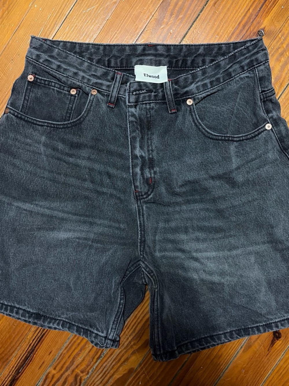 Elwood Men's Black Denim Jean Shorts
